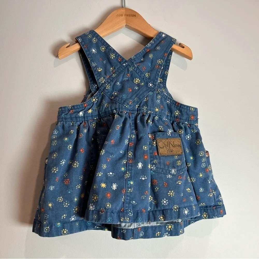 Old Navy Baby Skirtall Floral AOP Leather Patches 6-12M Baby Girls - Picture 3 of 5